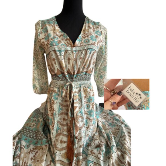 Boho Beach Hut Floral Maxi Dress - Picture 1 of 2